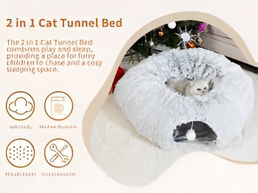 Cat Tunnel Bed - Fits under Christmas tree 🎄