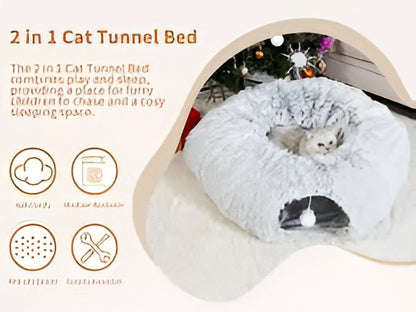 Cat Tunnel Bed - Fits under Christmas tree 🎄